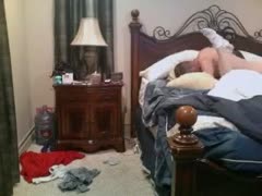 Spy camera caught my hubby fucking some floozy in my daybed